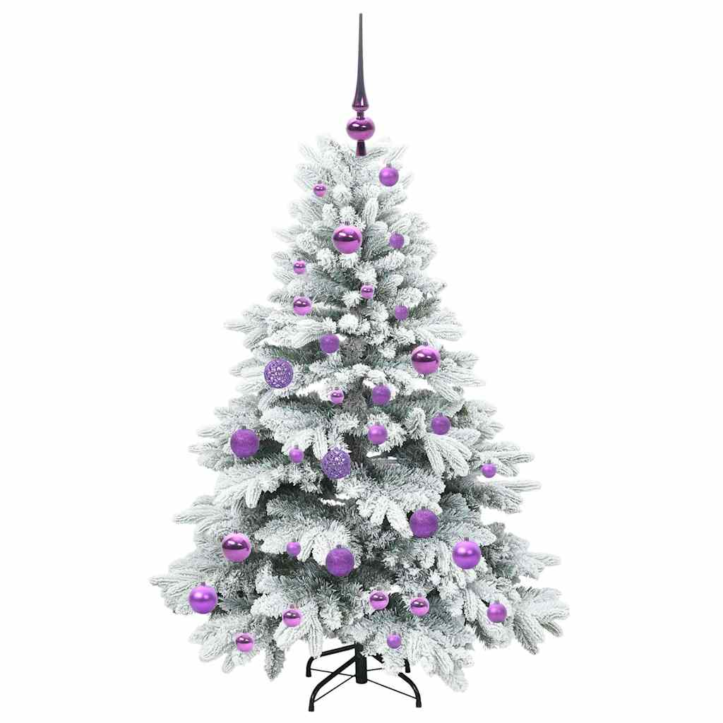 Kunstigt juletræ med 150 LED'er Hvid 120 cm PE og PVC