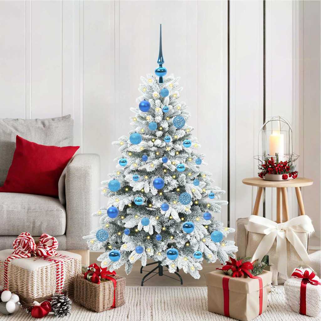 Kunstigt juletræ med 150 LED'er Hvid 120 cm PE og PVC