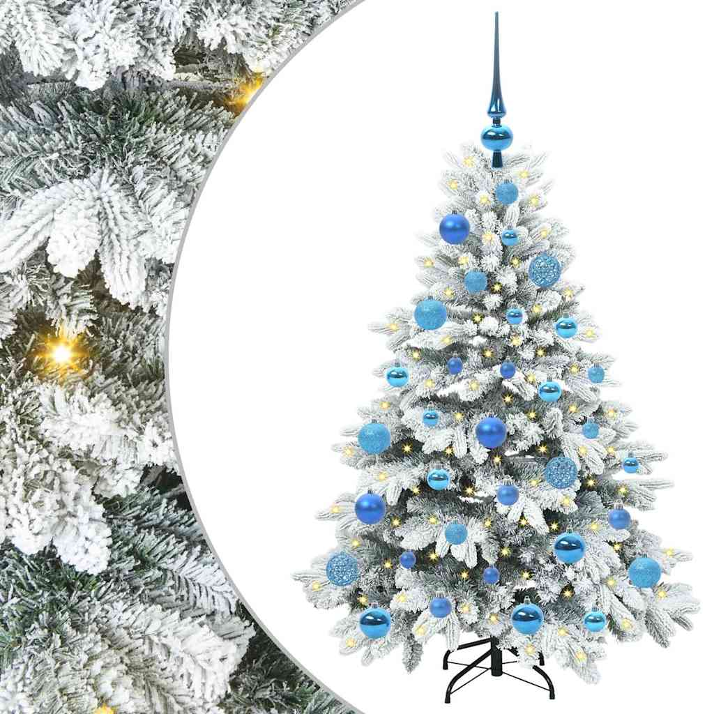 Kunstigt juletræ med 150 LED'er Hvid 120 cm PE og PVC