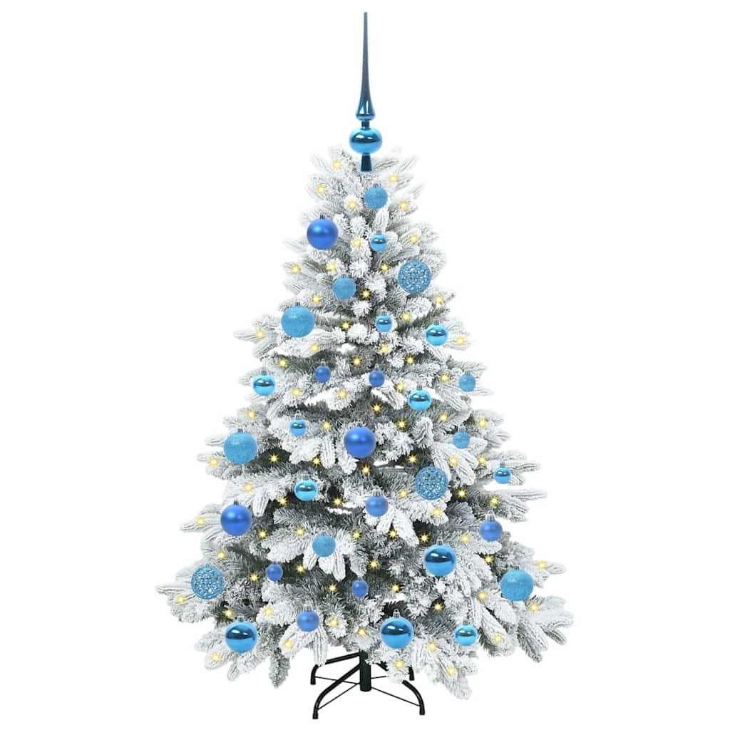 Kunstigt juletræ med 150 LED'er Hvid 120 cm PE og PVC