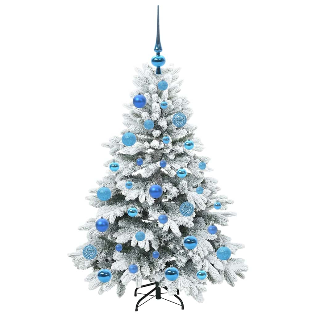 Kunstigt juletræ med 150 LED'er Hvid 120 cm PE og PVC