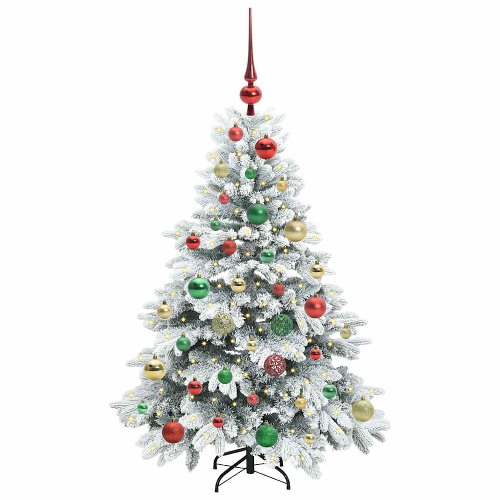 Kunstigt juletræ med 150 LED'er Hvid 120 cm PE og PVC