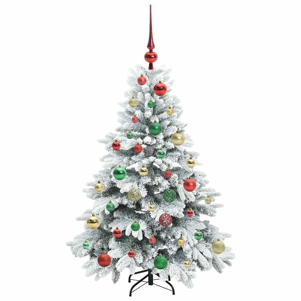 Kunstigt juletræ med 150 LED'er Hvid 120 cm PE og PVC