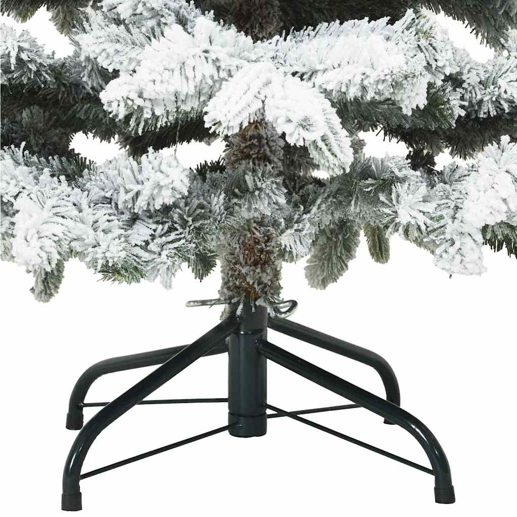 Kunstigt juletræ med 150 LED'er Hvid 150 cm PE og PVC