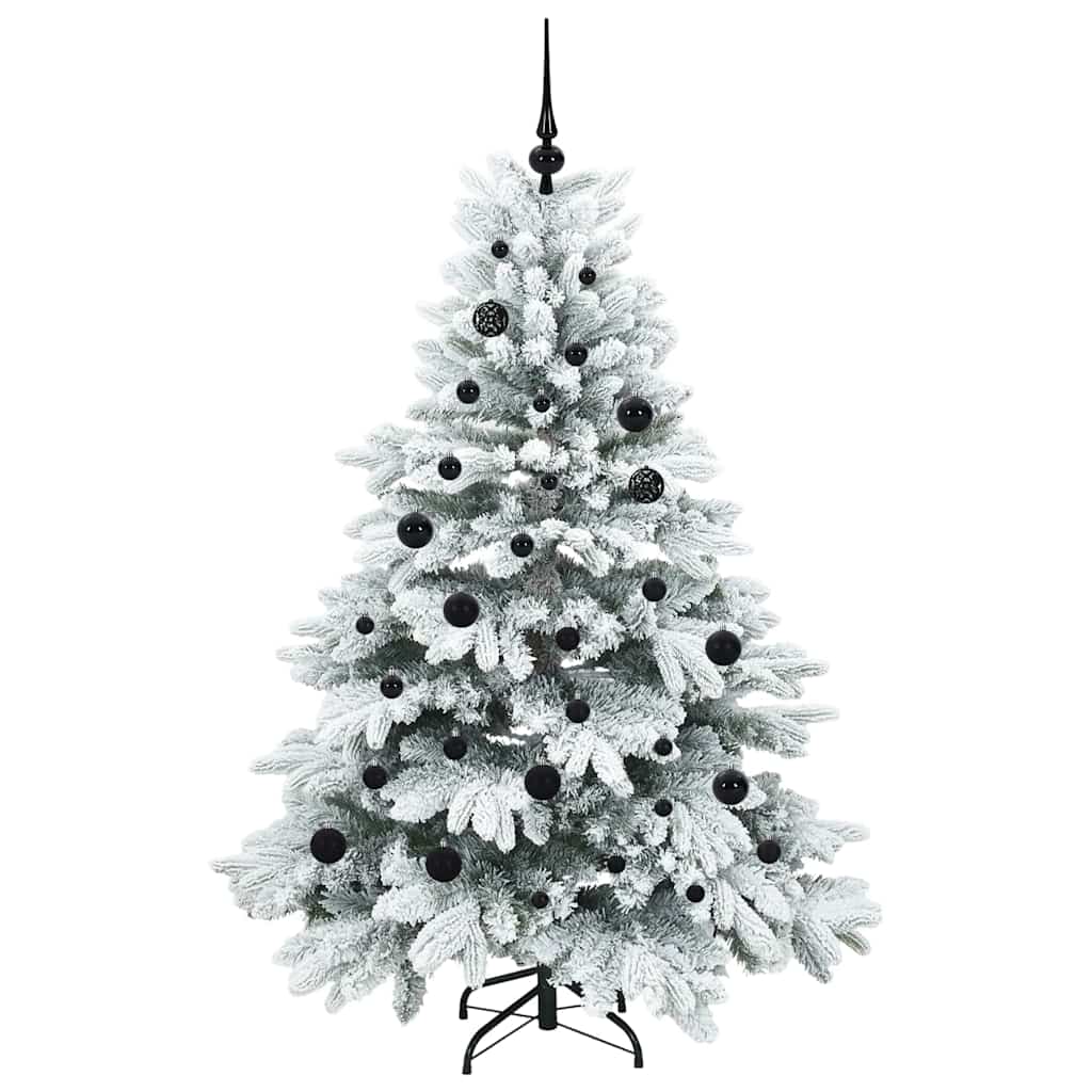 Kunstigt juletræ med 150 LED'er Hvid 150 cm PE og PVC