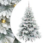 Kunstigt juletræ med 150 LED'er Hvid 150 cm PE og PVC