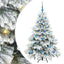 Kunstigt juletræ med 150 LED'er Hvid 150 cm PE og PVC