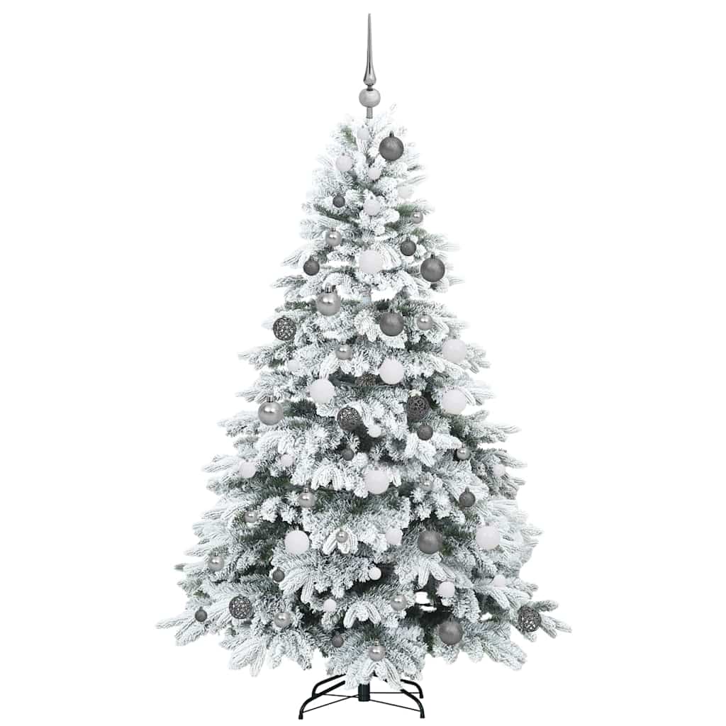 Kunstigt juletræ med 300 LED'er Hvid 180 cm PE og PVC