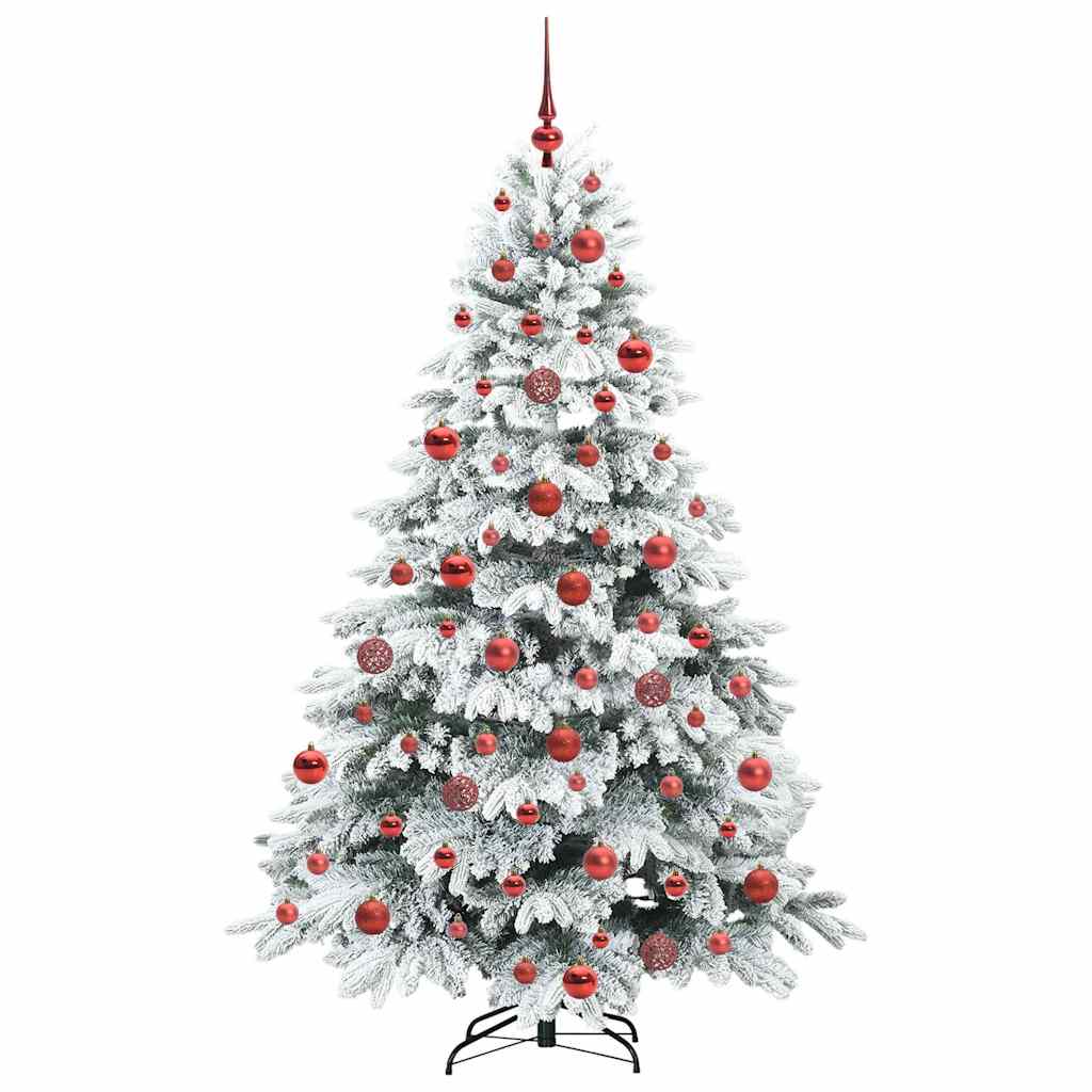 Kunstigt juletræ med 300 LED'er Hvid 180 cm PE og PVC