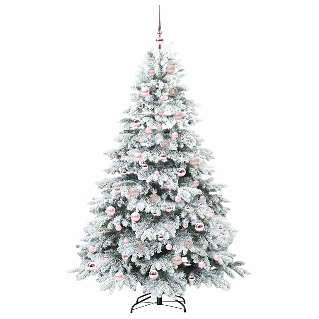 Kunstigt juletræ med 300 LED'er Hvid 180 cm PE og PVC