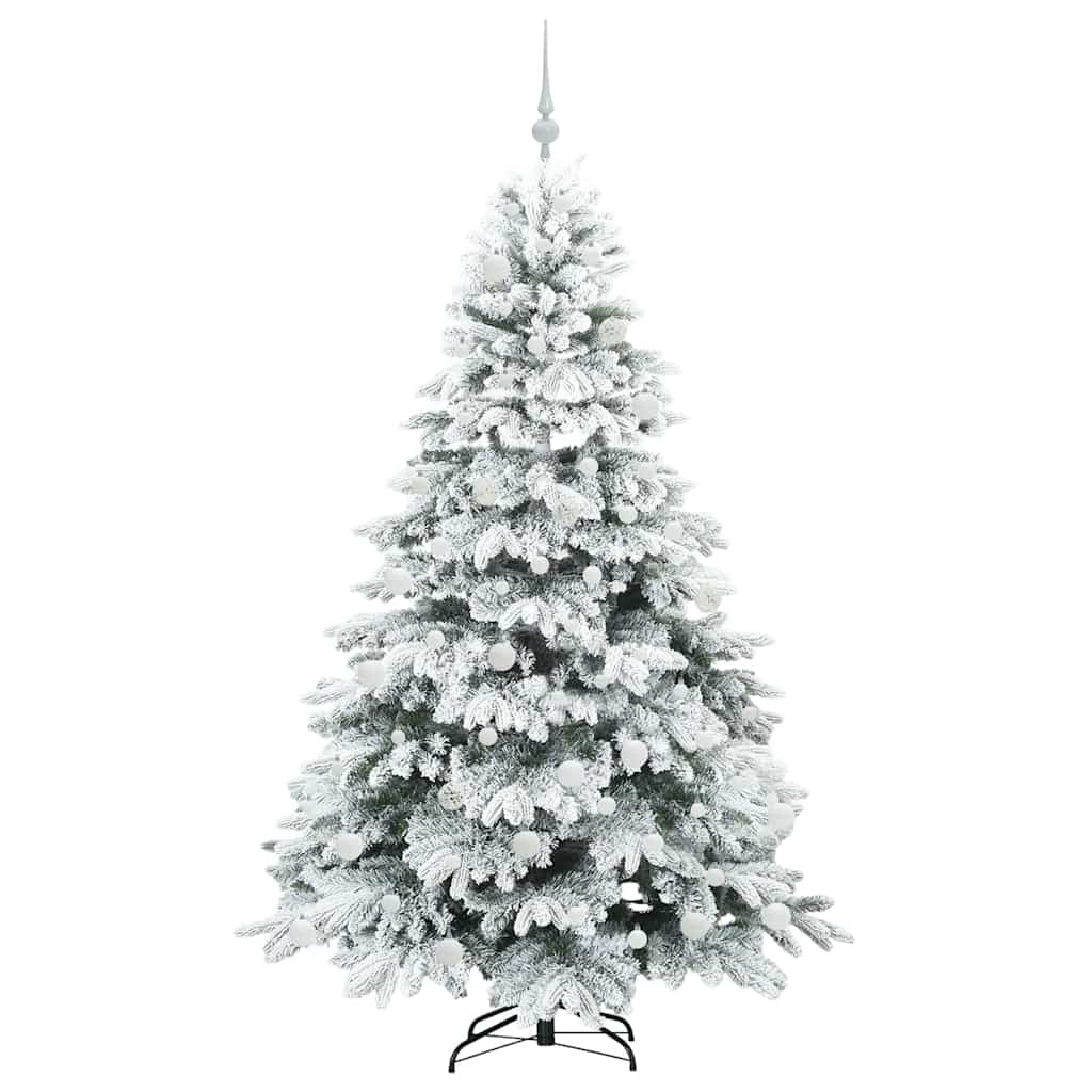 Kunstigt juletræ med 300 LED'er Hvid 180 cm PE og PVC