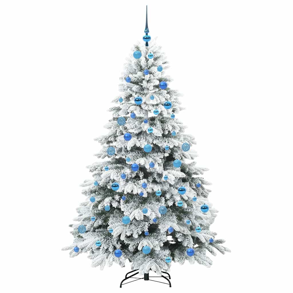 Kunstigt juletræ med 300 LED'er Hvid 180 cm PE og PVC