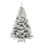 Kunstigt juletræ med 300 LED'er Hvid 210 cm PE og PVC