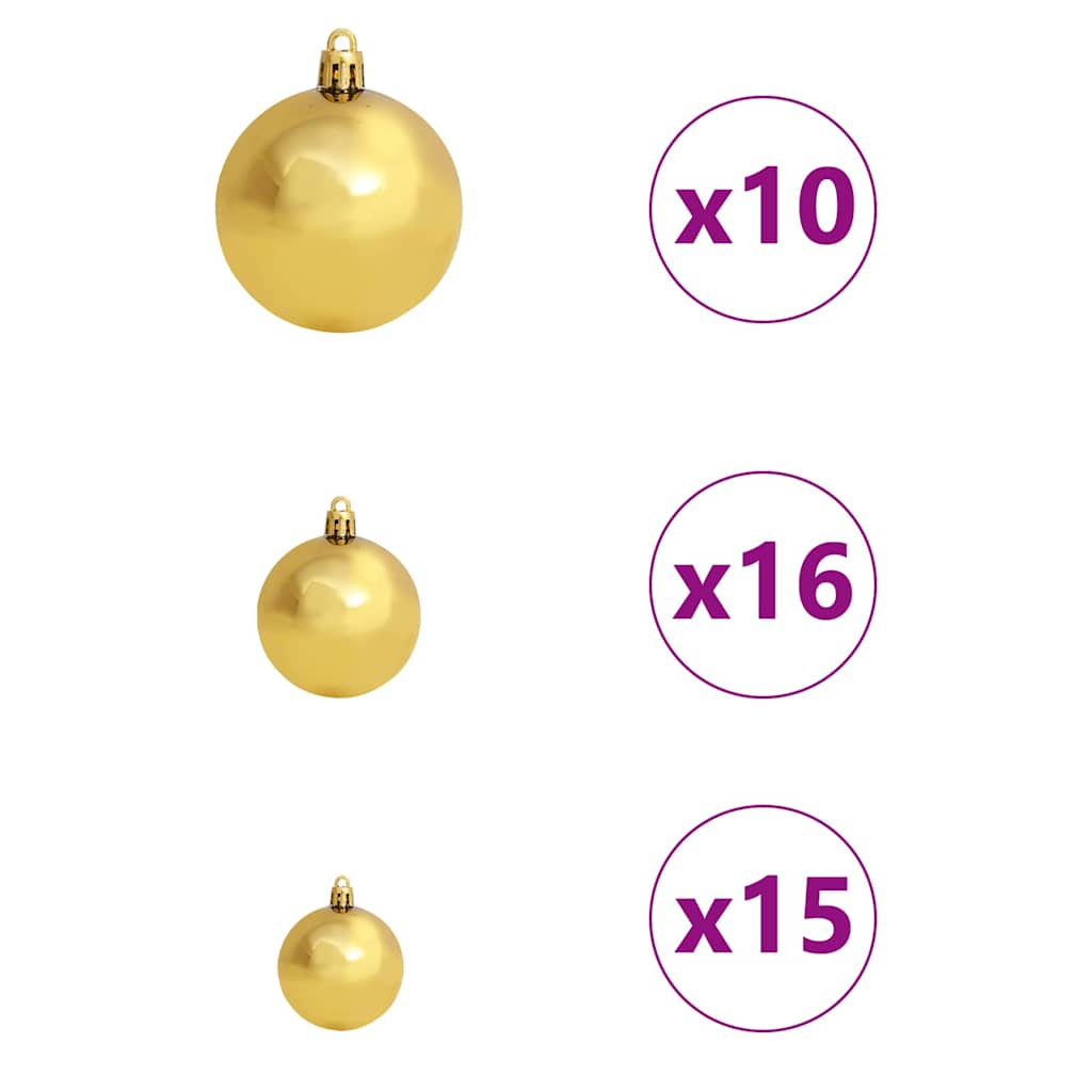 Kunstigt juletræ med 300 LED'er Hvid 210 cm PE og PVC