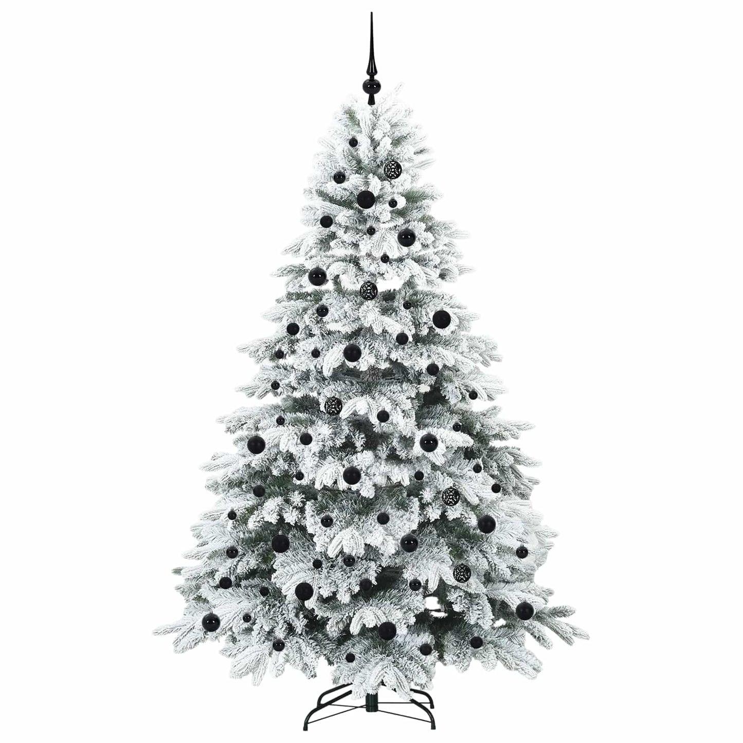 Kunstigt juletræ med 300 LED'er Hvid 210 cm PE og PVC