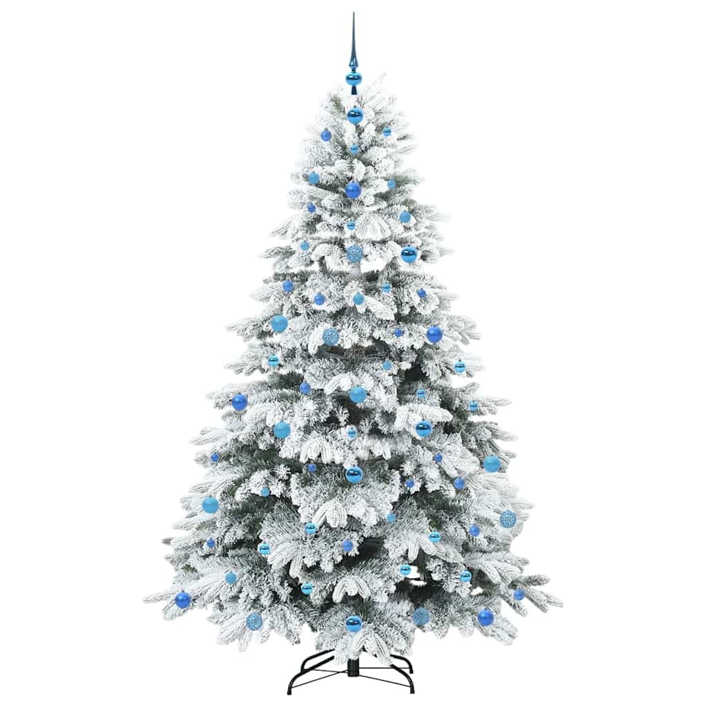 Kunstigt juletræ med 300 LED'er Hvid 210 cm PE og PVC