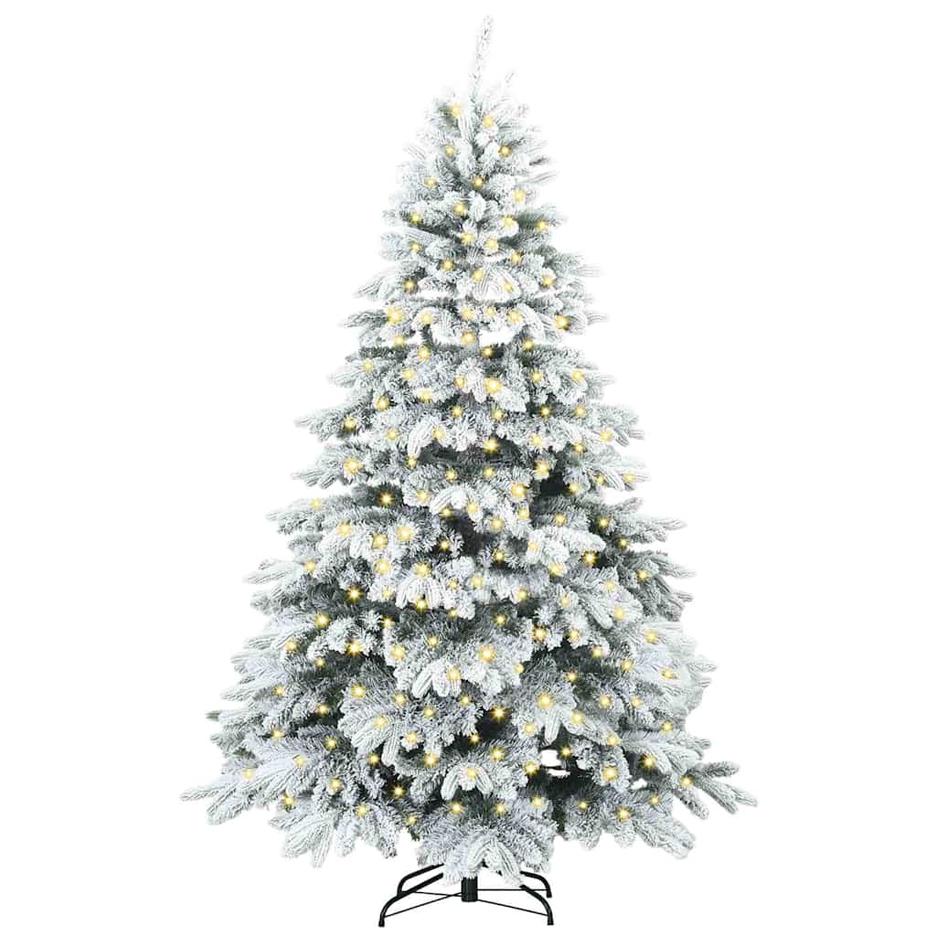 Kunstigt juletræ med 300 LED'er Hvid 240 cm PE og PVC