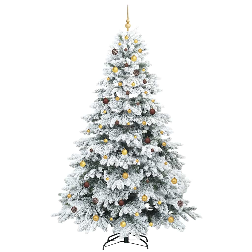 Kunstigt juletræ med 300 LED'er Hvid 240 cm PE og PVC