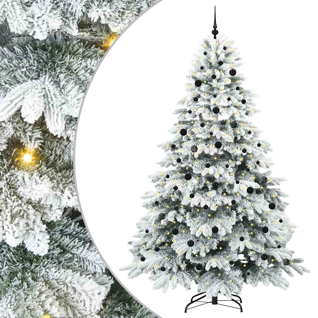 Kunstigt juletræ med 300 LED'er Hvid 240 cm PE og PVC