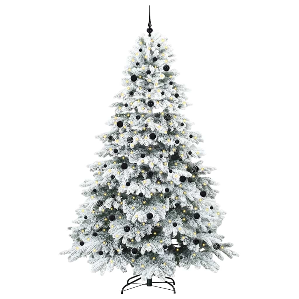 Kunstigt juletræ med 300 LED'er Hvid 240 cm PE og PVC