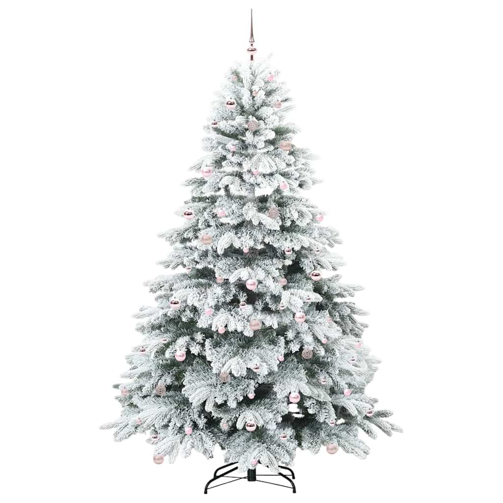 Kunstigt juletræ med 300 LED'er Hvid 240 cm PE og PVC