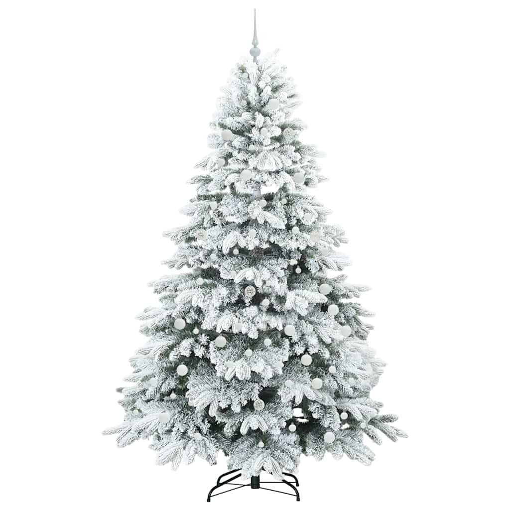 Kunstigt juletræ med 300 LED'er Hvid 240 cm PE og PVC