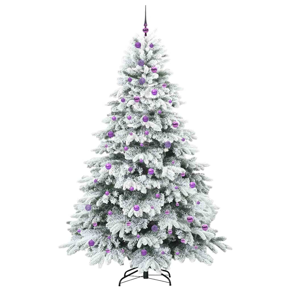 Kunstigt juletræ med 300 LED'er Hvid 240 cm PE og PVC