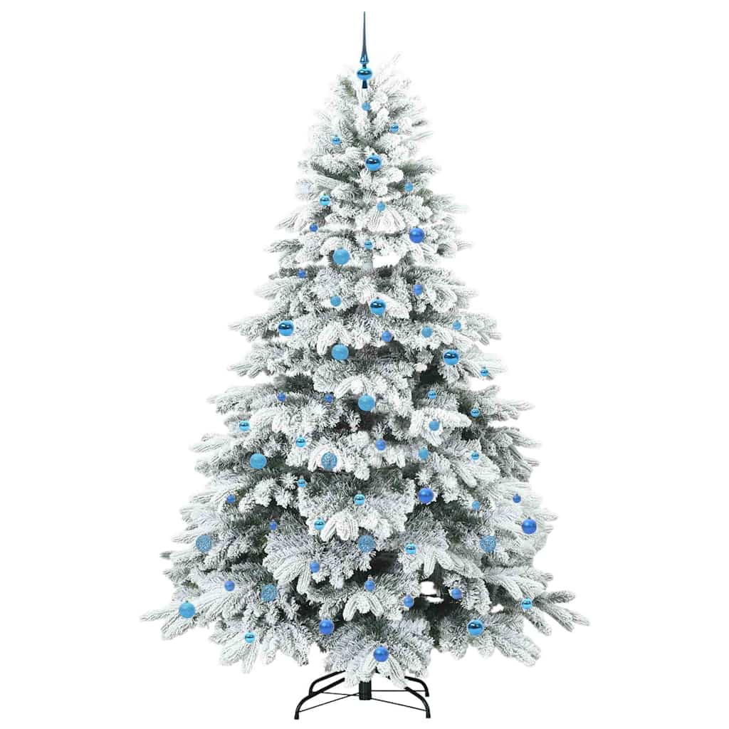 Kunstigt juletræ med 300 LED'er Hvid 240 cm PE og PVC