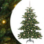 Kunstigt Hinged Juletræ med 150 LED'er Grøn 150 cm PVC og Stål