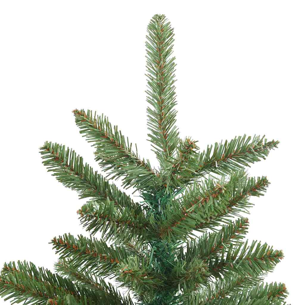 Kunstigt Hinged Juletræ med 150 LED'er Grøn 150 cm PVC og Stål