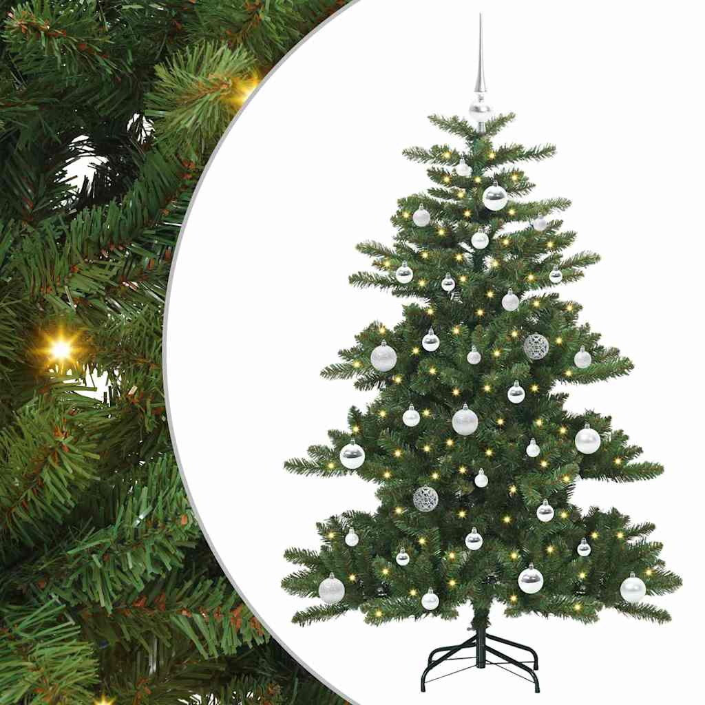 Kunstigt Hinged Juletræ Grøn 150 cm PVC og Stål
