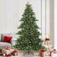 Kunstigt Hinged Juletræ med 300 LED'er Grøn 210 cm PVC og Stål