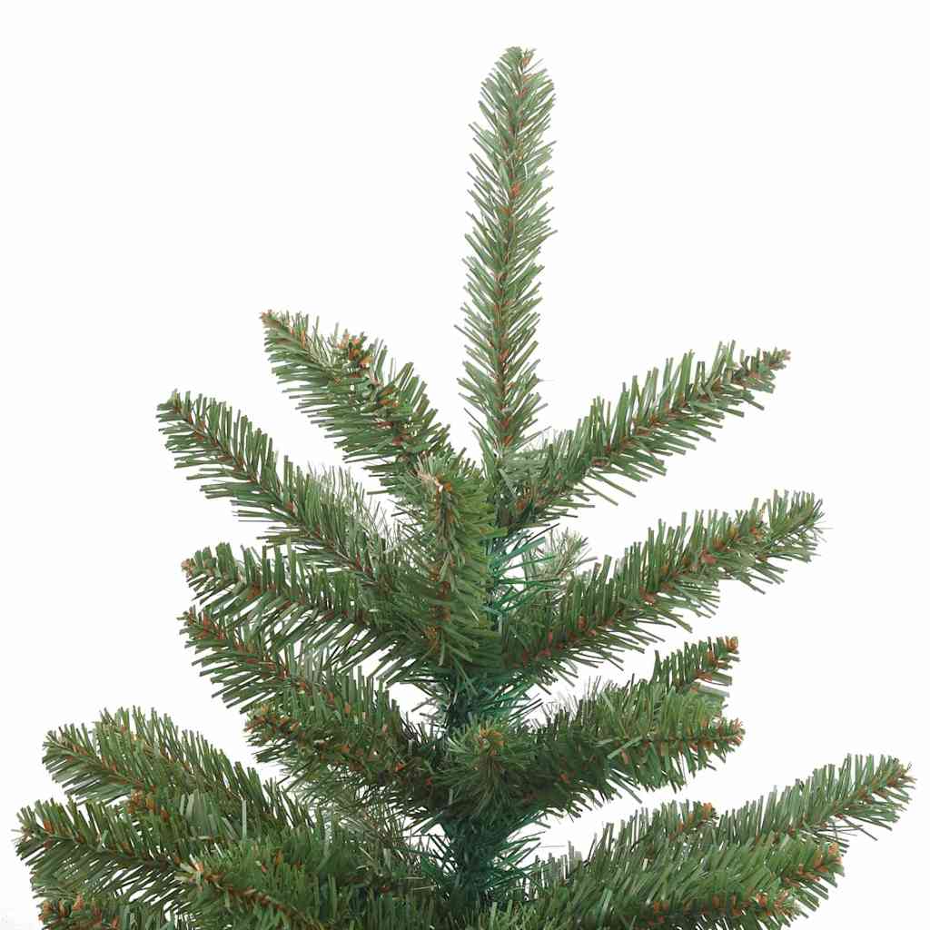 Kunstigt Hinged Juletræ med 300 LED'er Grøn 210 cm PVC og Stål