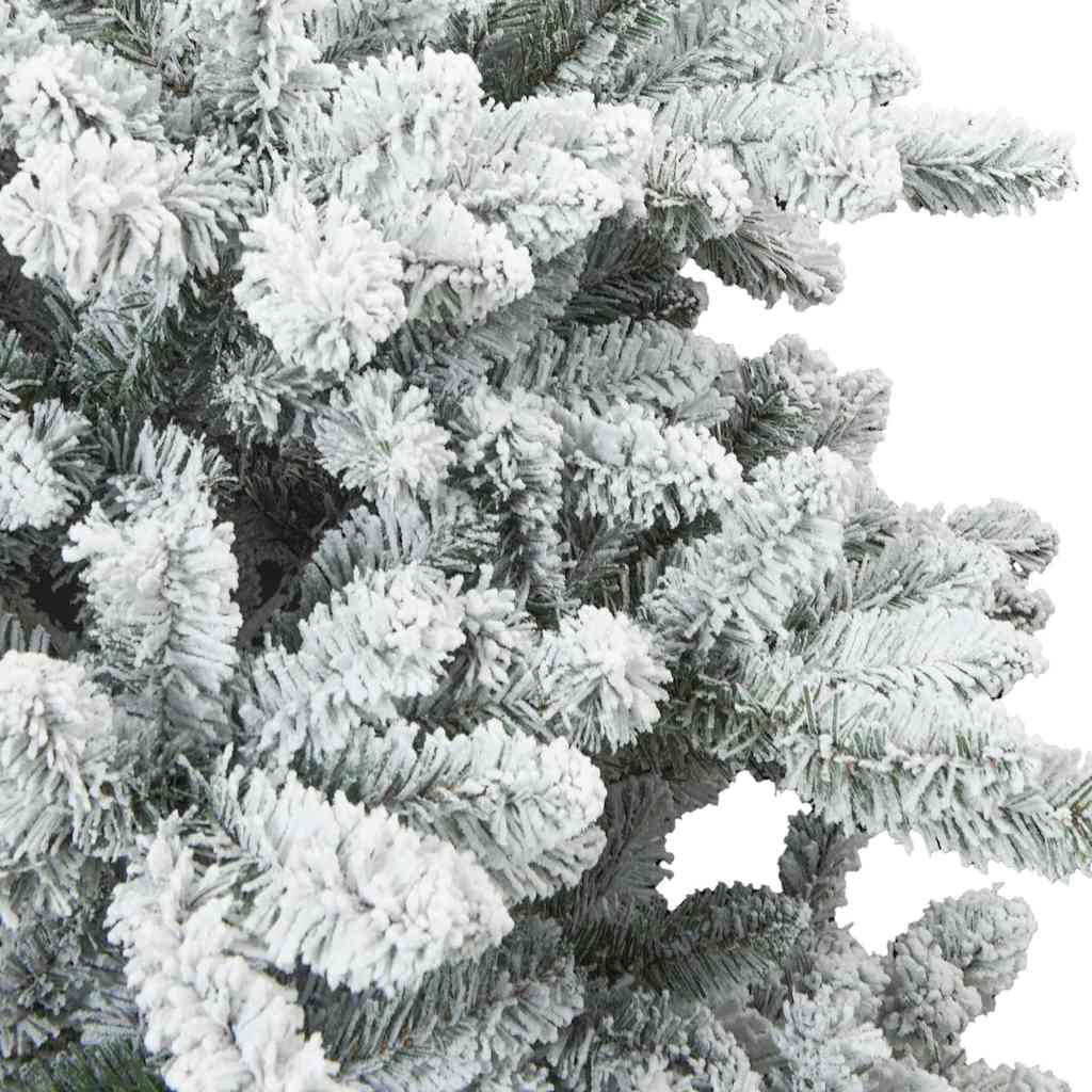 Kunstigt Hinged Juletræ med 150 LED'er Hvid 150 cm PVC og Stål