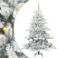 Kunstigt Hinged Juletræ med 150 LED'er Hvid 150 cm PVC og Stål