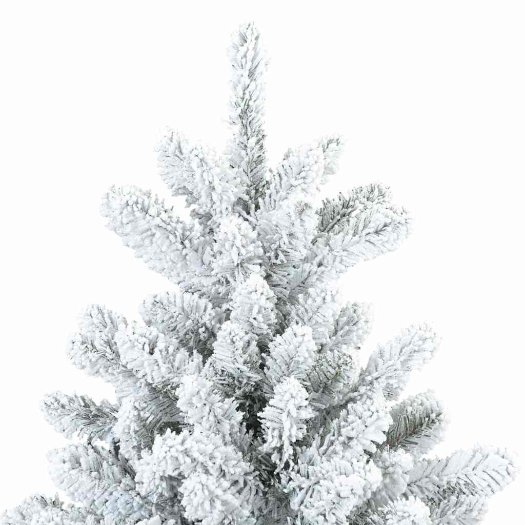 Kunstigt Hinged Juletræ med 300 LED'er Hvid 180 cm PVC og Stål