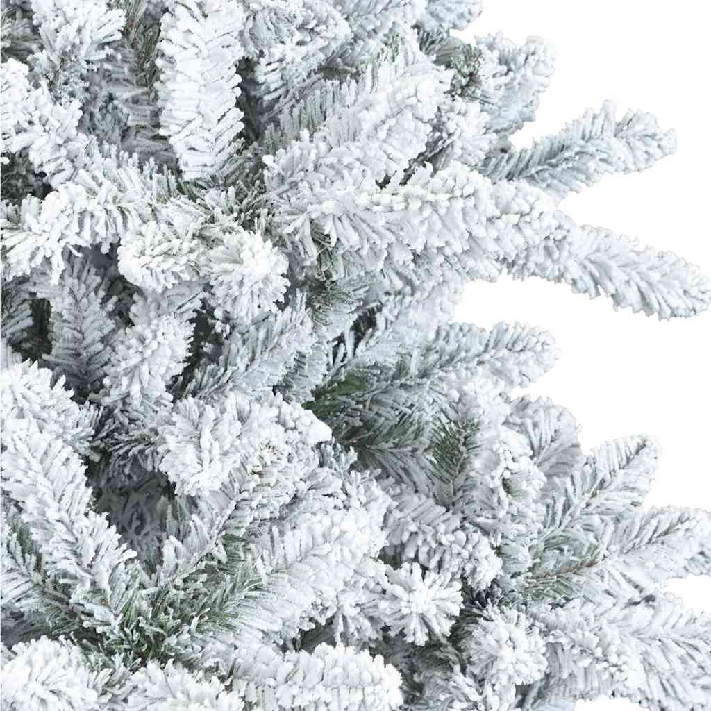 Kunstigt Hinged Juletræ med 300 LED'er Hvid 210 cm PVC og Stål