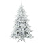 Kunstigt Hinged Juletræ med 300 LED'er Hvid 210 cm PVC og Stål