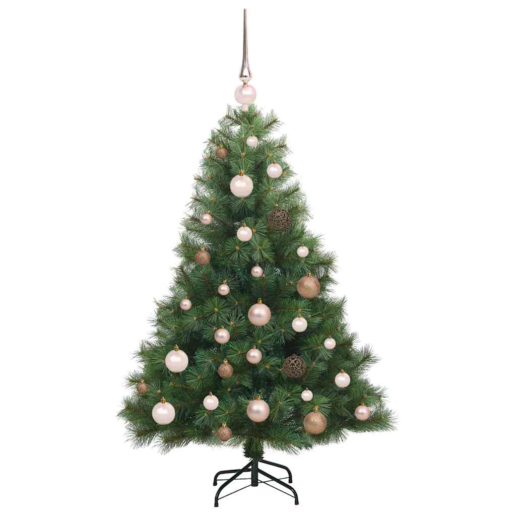 Kunstigt juletræ med 150 LED'er Grøn 120 cm PE og PVC