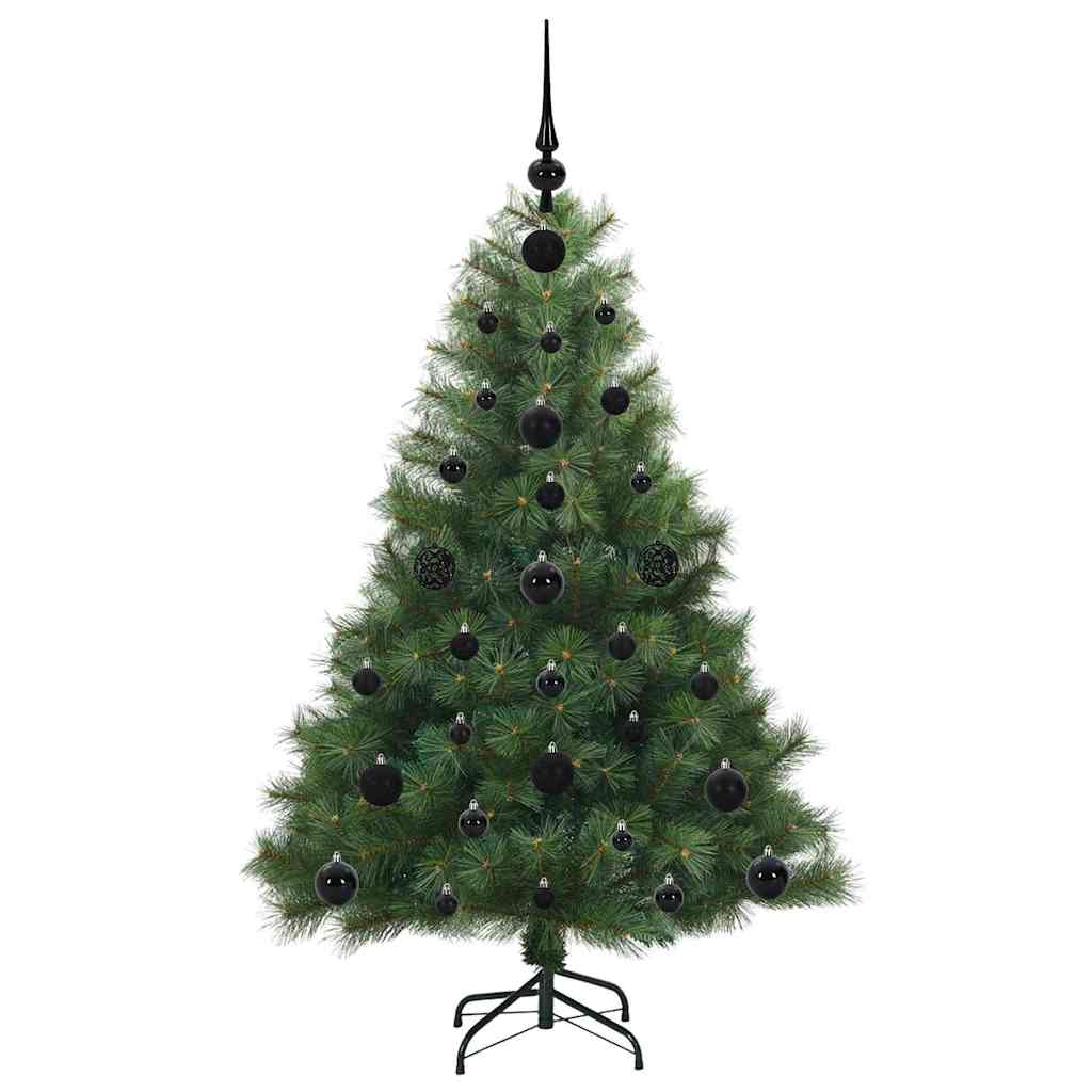 Kunstigt juletræ med 150 LED'er Grøn 120 cm PE og PVC