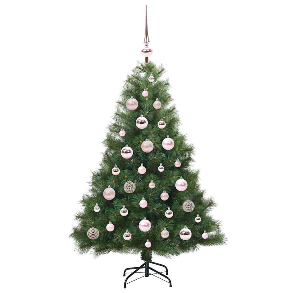Kunstigt juletræ med 150 LED'er Grøn 120 cm PE og PVC