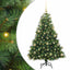 Kunstigt juletræ med 150 LED'er Grøn 120 cm PE og PVC