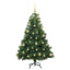 Kunstigt juletræ med 150 LED'er Grøn 120 cm PE og PVC