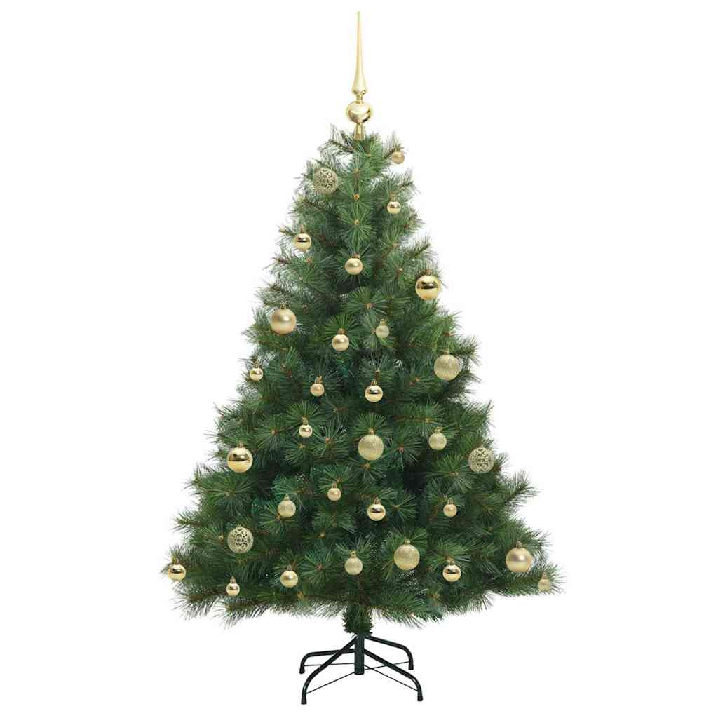 Kunstigt juletræ med 150 LED'er Grøn 120 cm PE og PVC