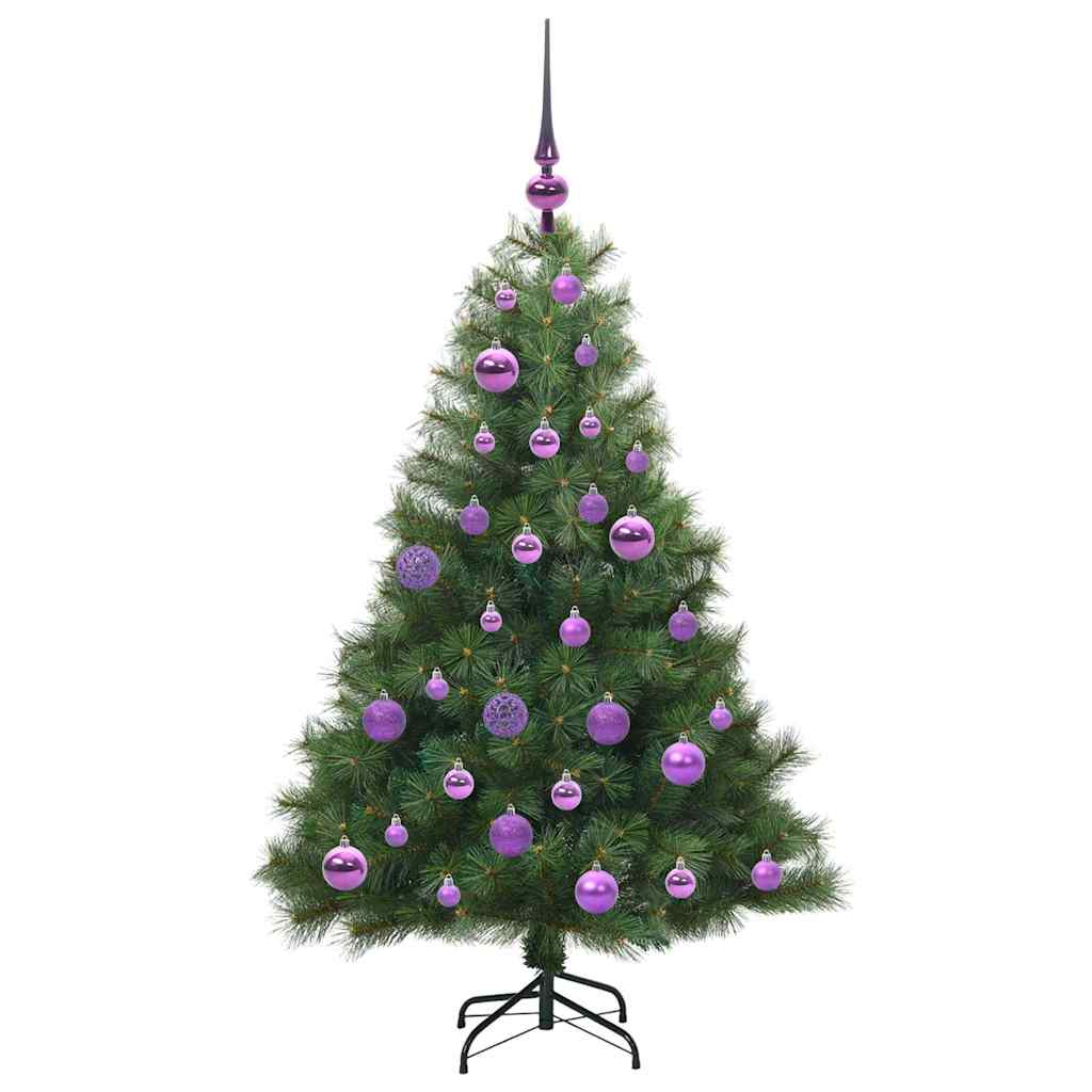 Kunstigt juletræ med 150 LED'er Grøn 120 cm PE og PVC