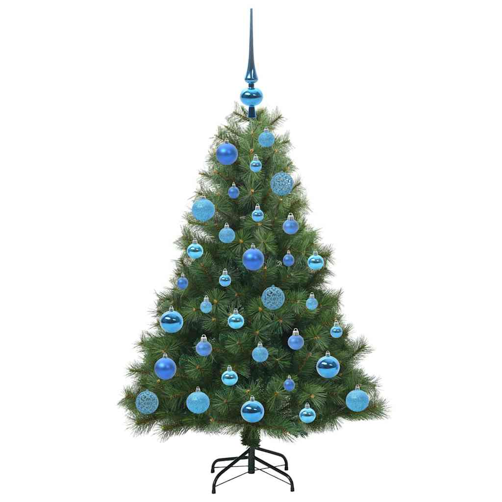 Kunstigt juletræ med 150 LED'er Grøn 120 cm PE og PVC