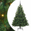 Kunstigt juletræ med 150 LED'er Grøn 150 cm PE og PVC
