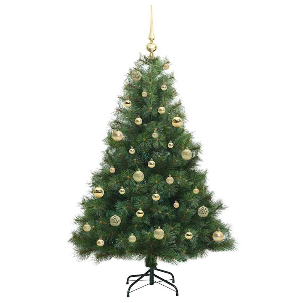 Kunstigt juletræ med 150 LED'er Grøn 150 cm PE og PVC