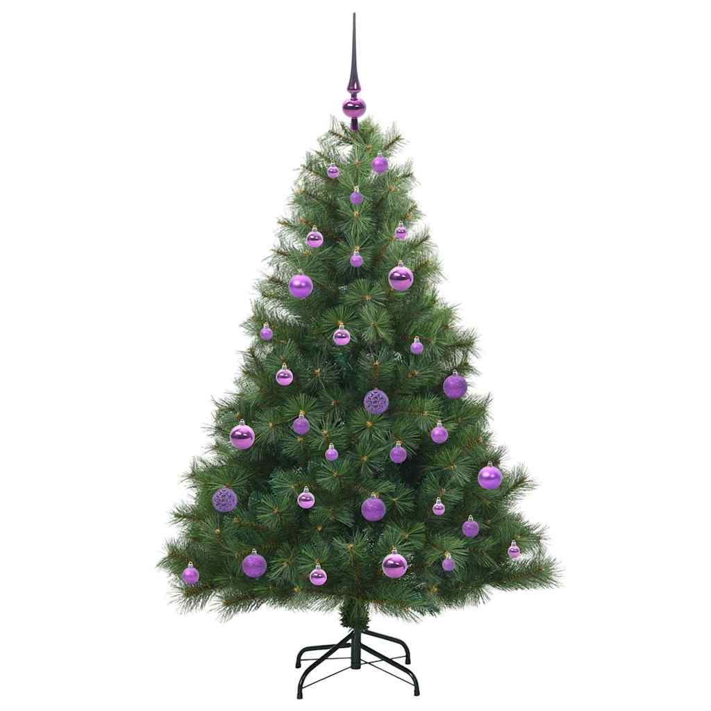 Kunstigt juletræ med 150 LED'er Grøn 150 cm PE og PVC