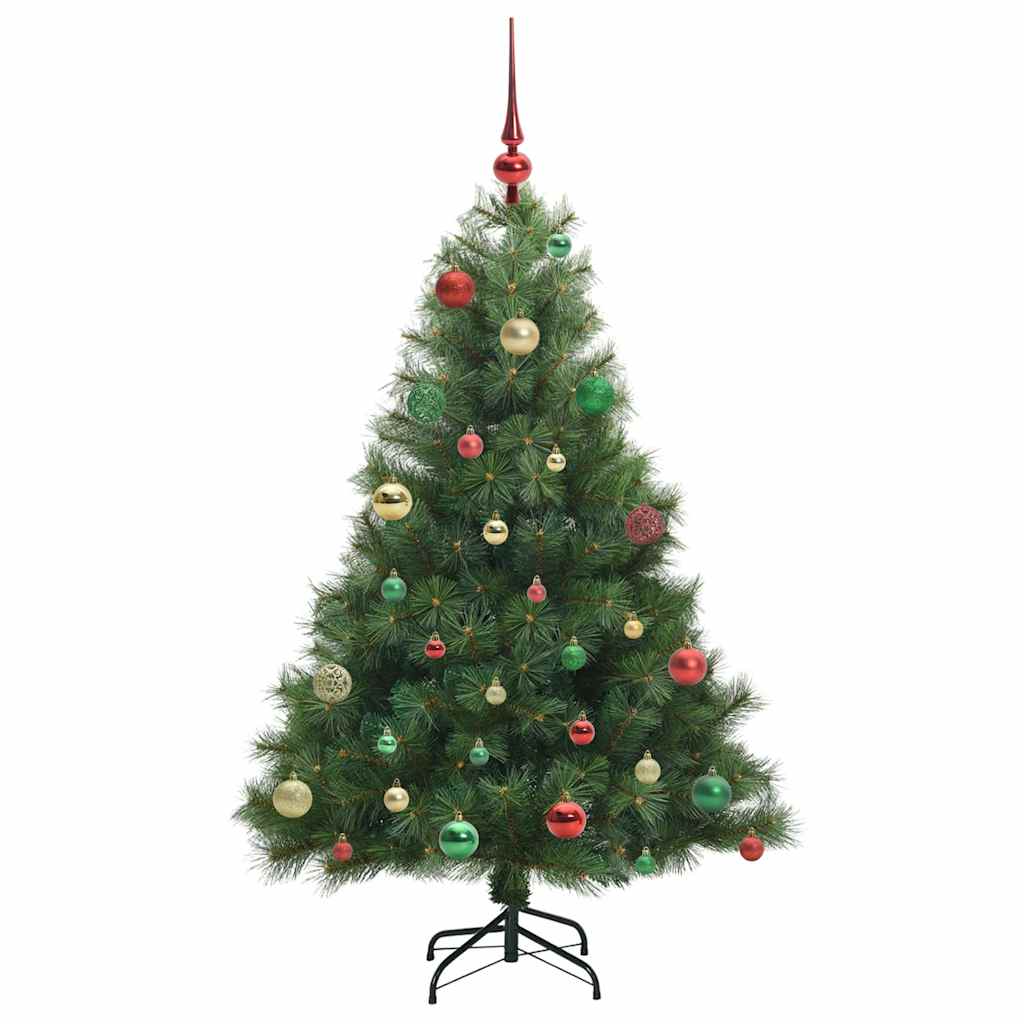Kunstigt juletræ med 150 LED'er Grøn 150 cm PE og PVC
